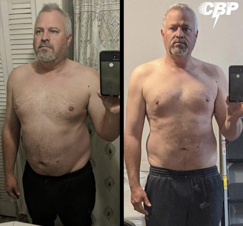 Steve D. transformation — before and after